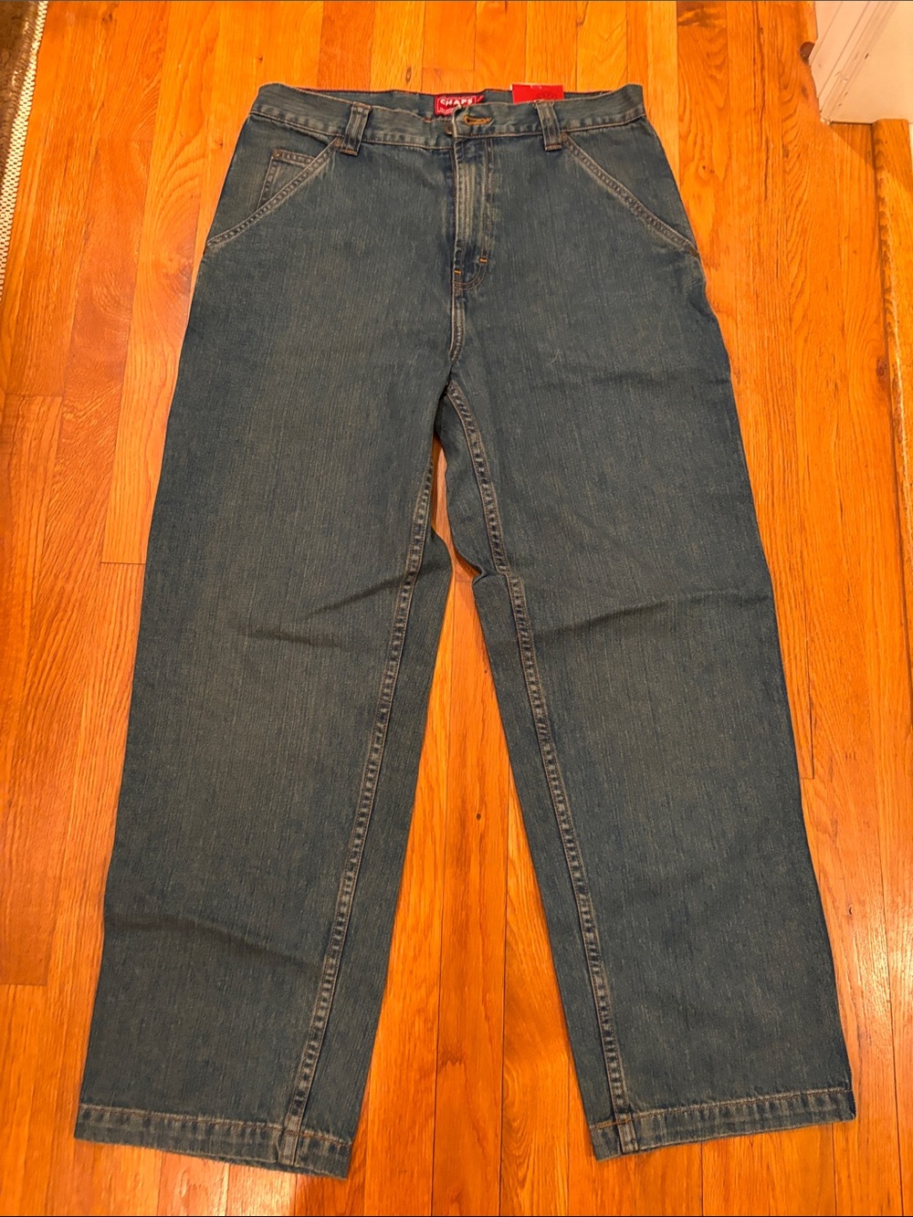 Chaps Men’s Vintage Medium Stonewash Carpenter Denim